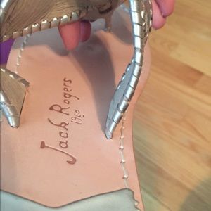 Jack Rogers Gold Flip Flops